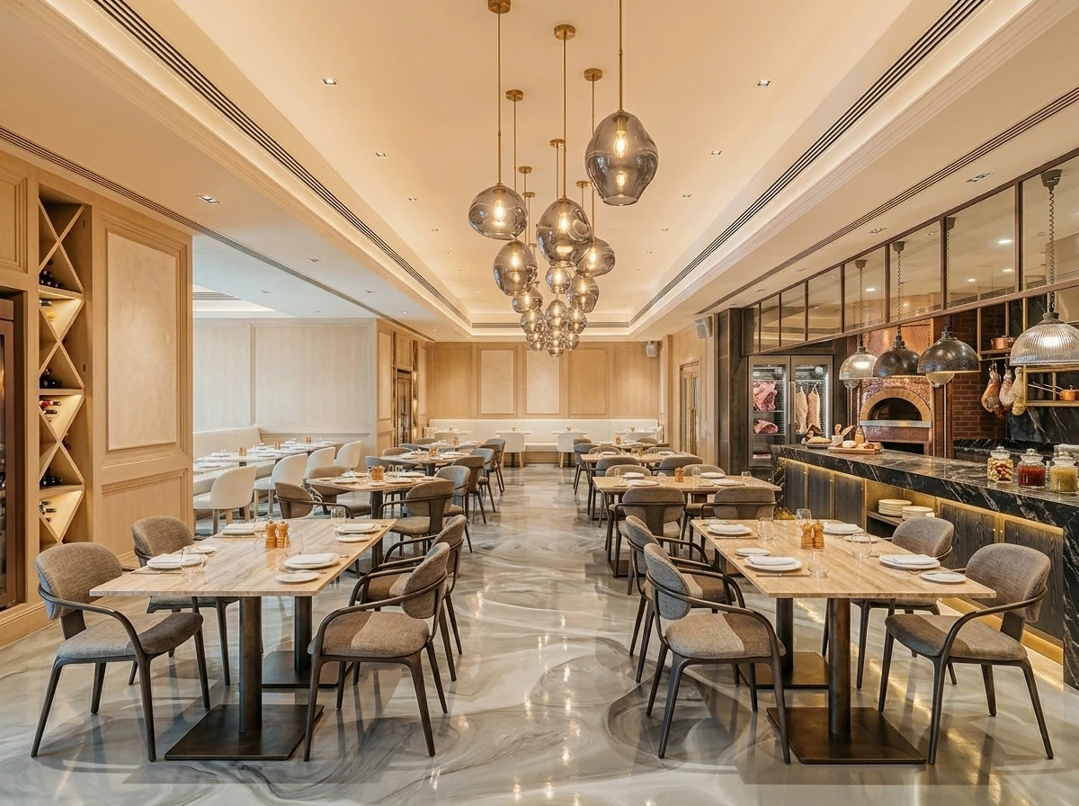 Restaurant finish on a Ras Al Khaimah project