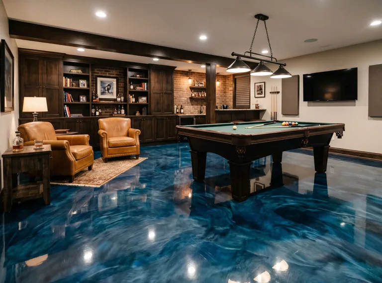 Metallic epoxy finish on a Dubai project