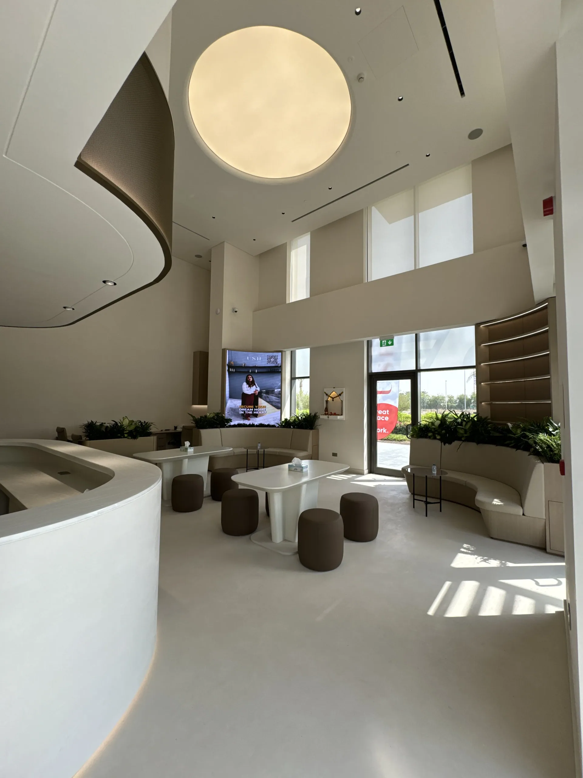 A Calm Continuous Surface - Study 116, a microcement overlay commercial decorative finish in dune beige