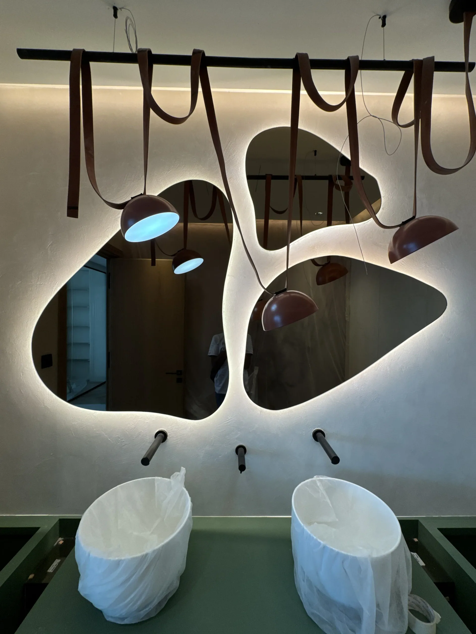 A Calm Continuous Surface - Study 26, a microcement overlay commercial decorative finish in soft taupe