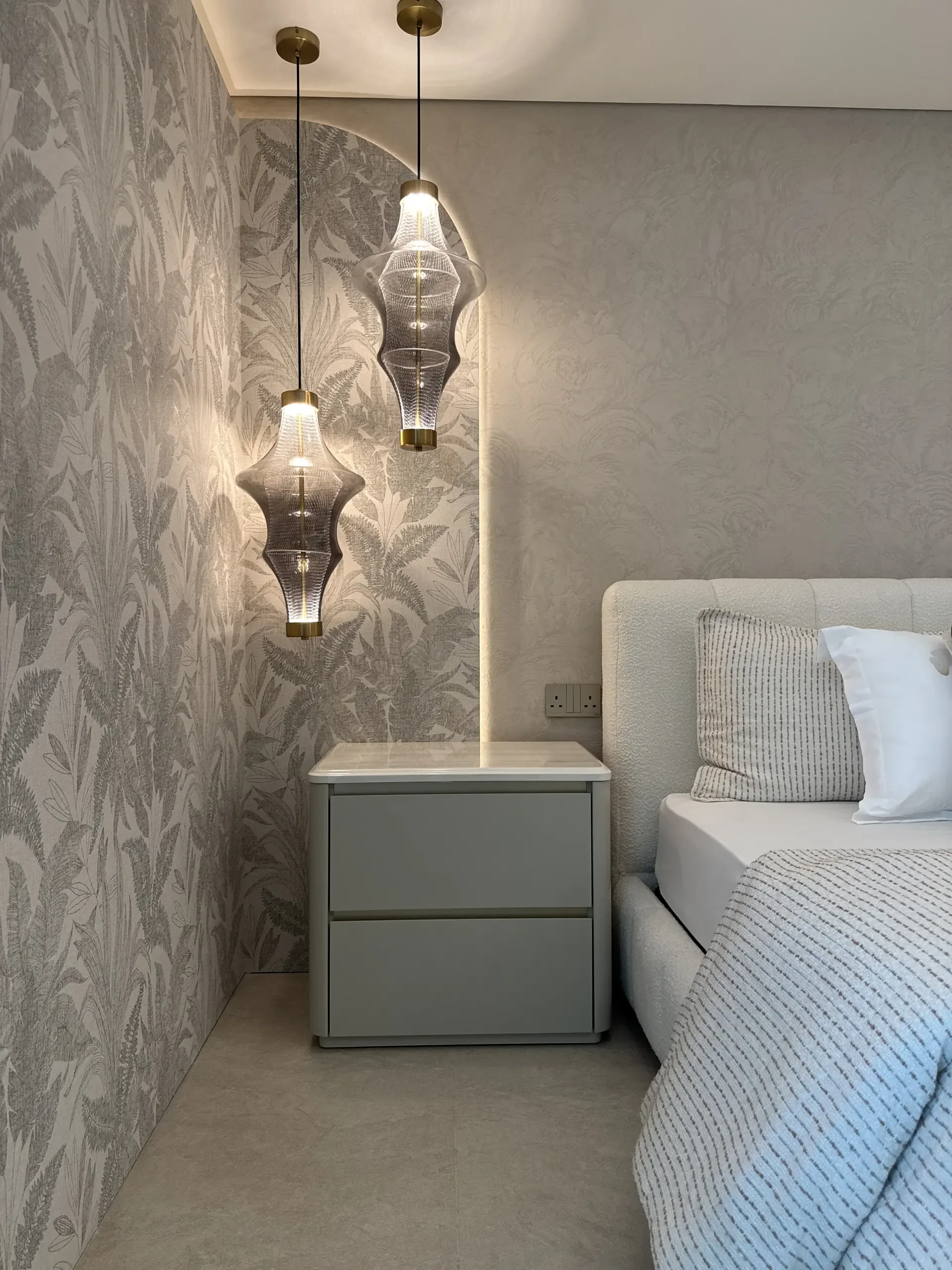 Quiet Luxury in Mineral Layers - Study 33, a marmorino residential decorative finish in travertine cream