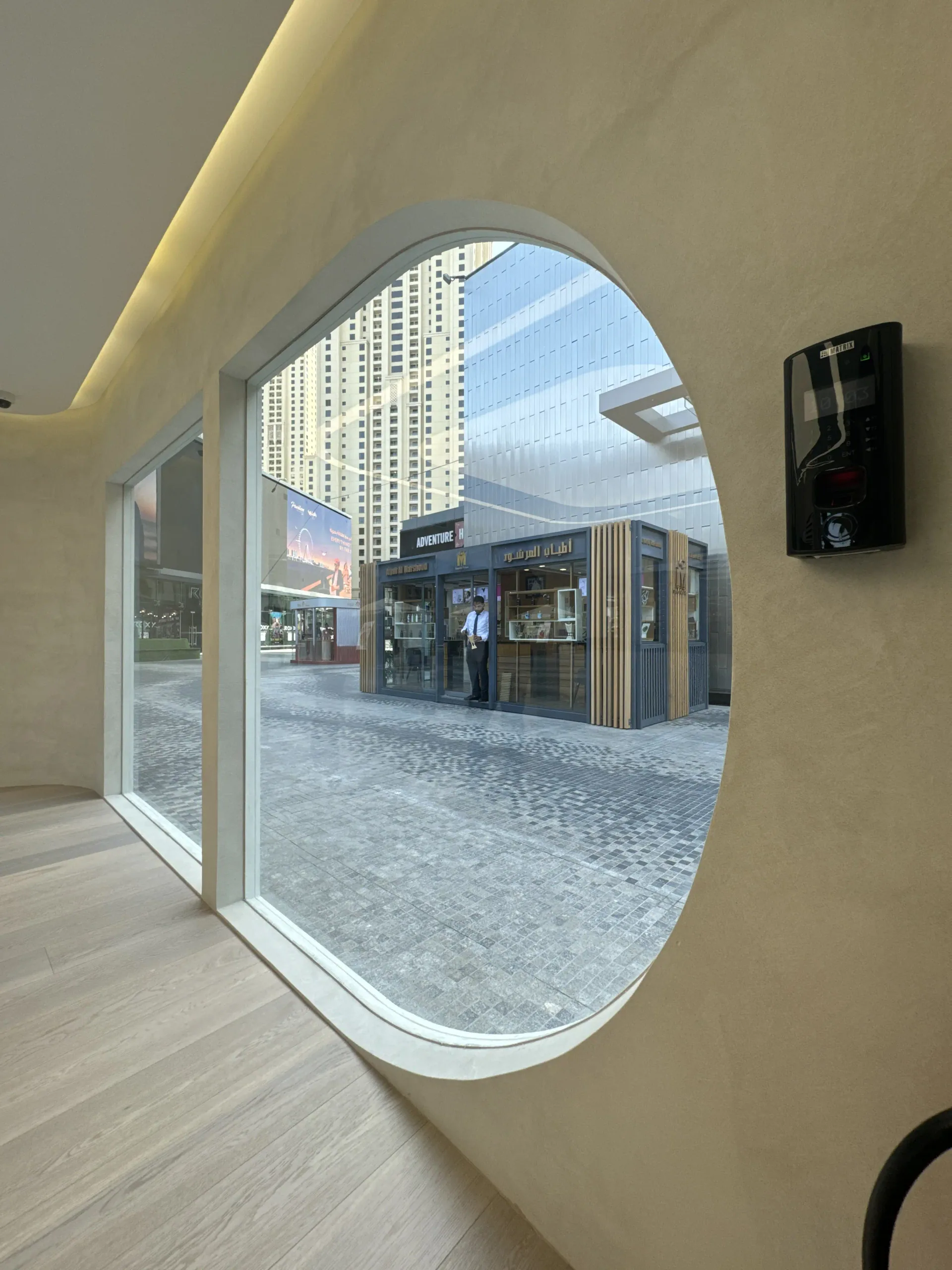 A Calm Continuous Surface - Study 56, a microcement overlay commercial decorative finish in dune beige