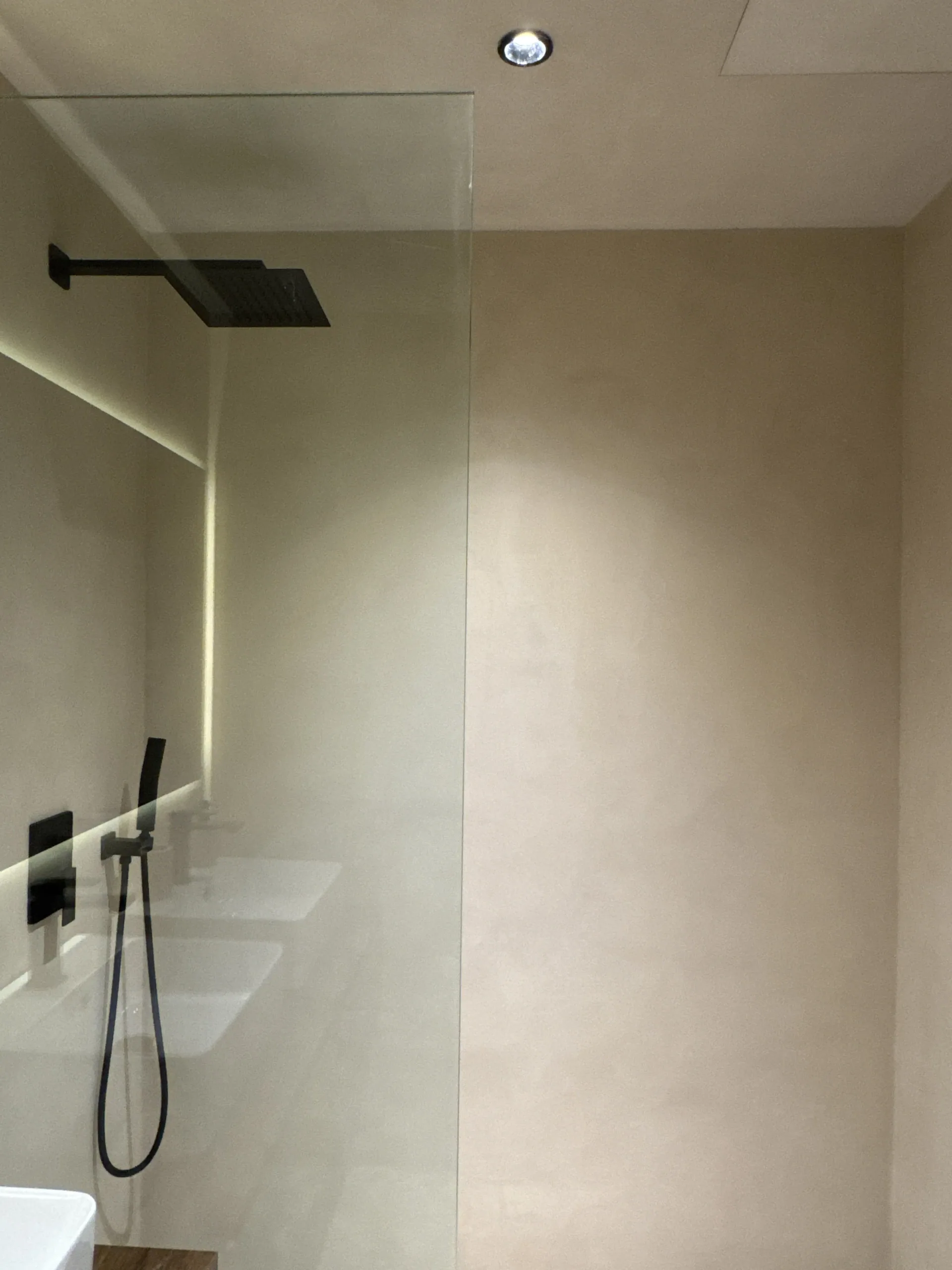 A Real-Site Finish Study - Study 66, a microcement commercial decorative finish in greige